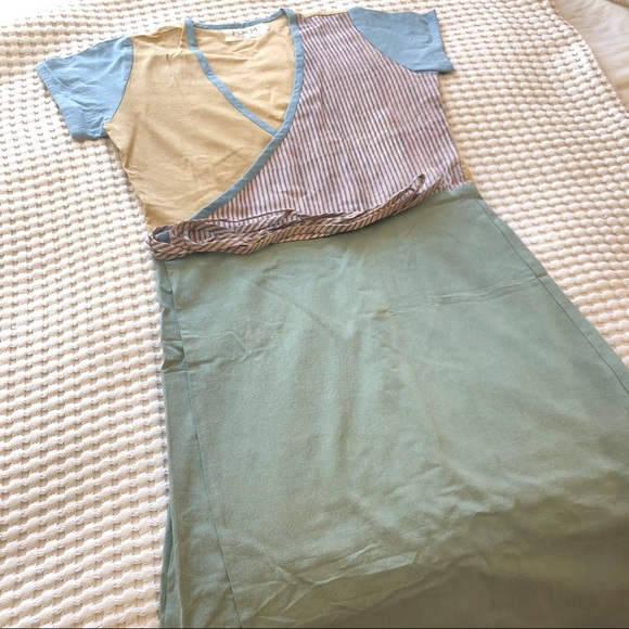 NWOT PO-EM Wrap-style Ode Dress in Mar - Picture 3 of 8